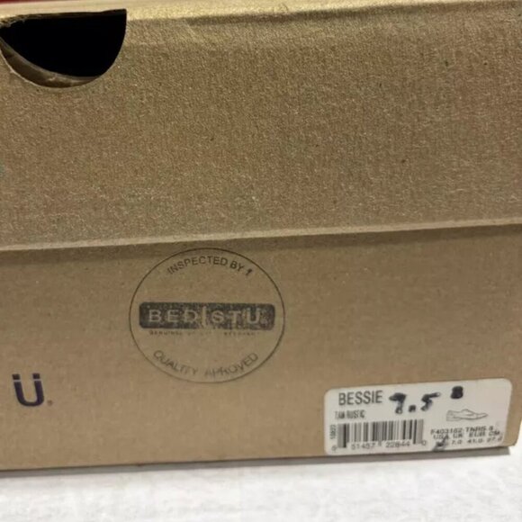 Bedstu Men’s Bessie, Tan Rustic Oxford Dress Shoes, Size 9.5 M main image 4